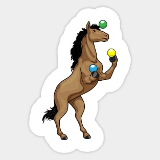 Horse Juggler Juggle Sticker